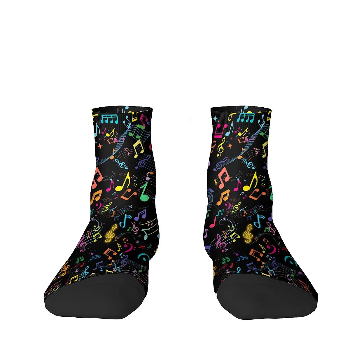 Music Notes Vintage socks Street Hip Hop Novelty Crew socks Comfortable Fashion casual socks Travel fitness party perfect gift