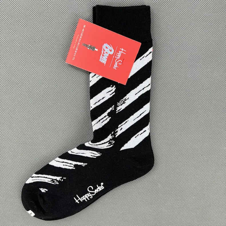 New Happy Socks All Over Cartoon Print Novelty Crew Socks 36-40
