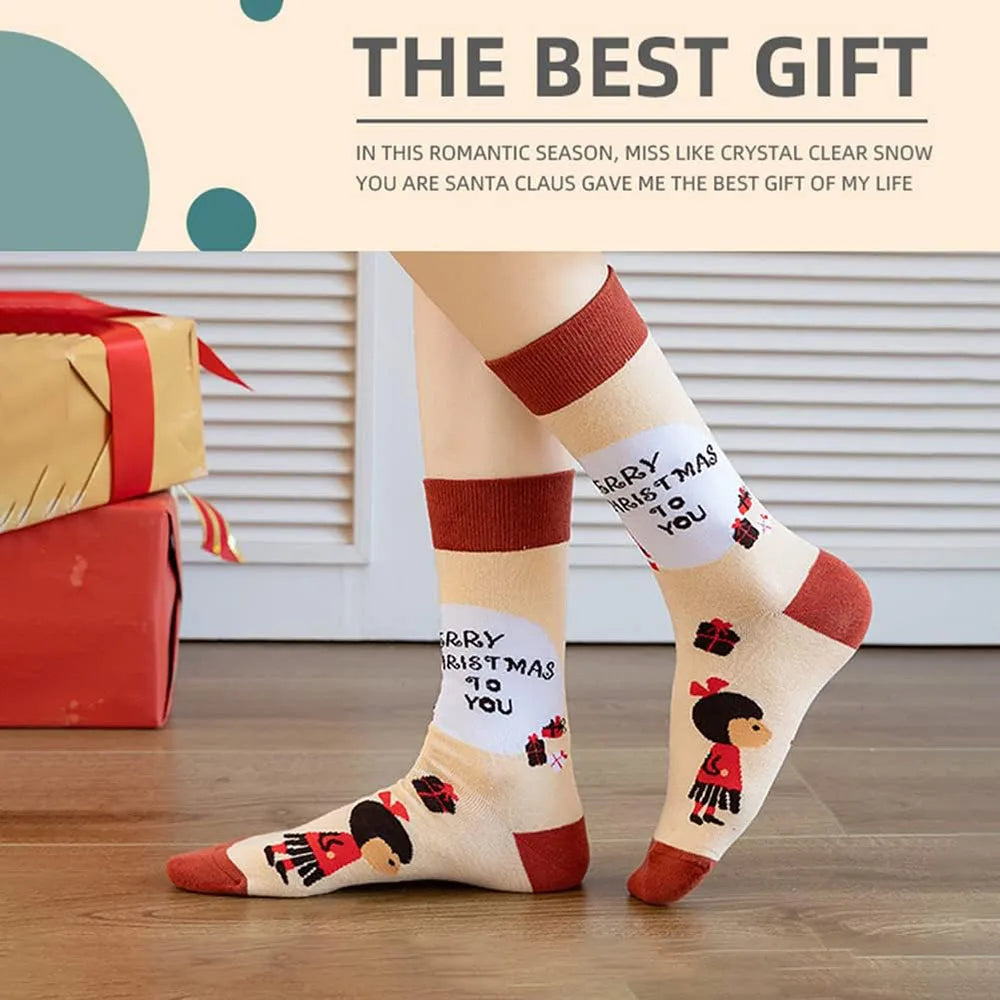 6 Pairs Unisex New Fashion Colorful Happy Casual Socks Dress Harajuku Cute Spaceman Grid Women Funny Socks