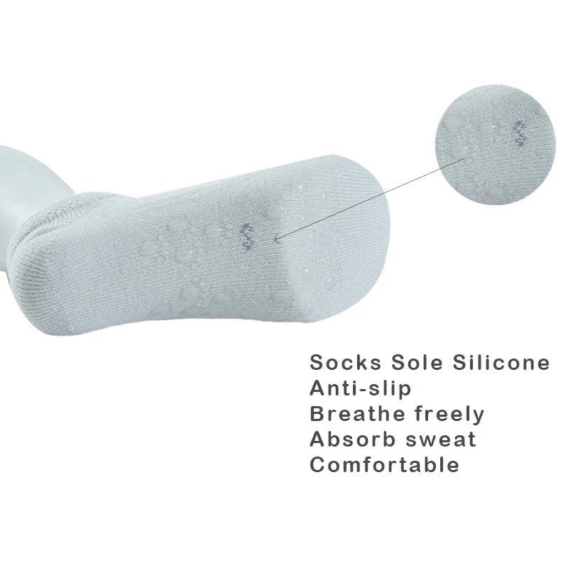 Newborn Baby Socks Non-Slip Cotton Girls Toddler Socks Cute Boys Clothes Accessories for 0-5 Years Children's Foot Socks