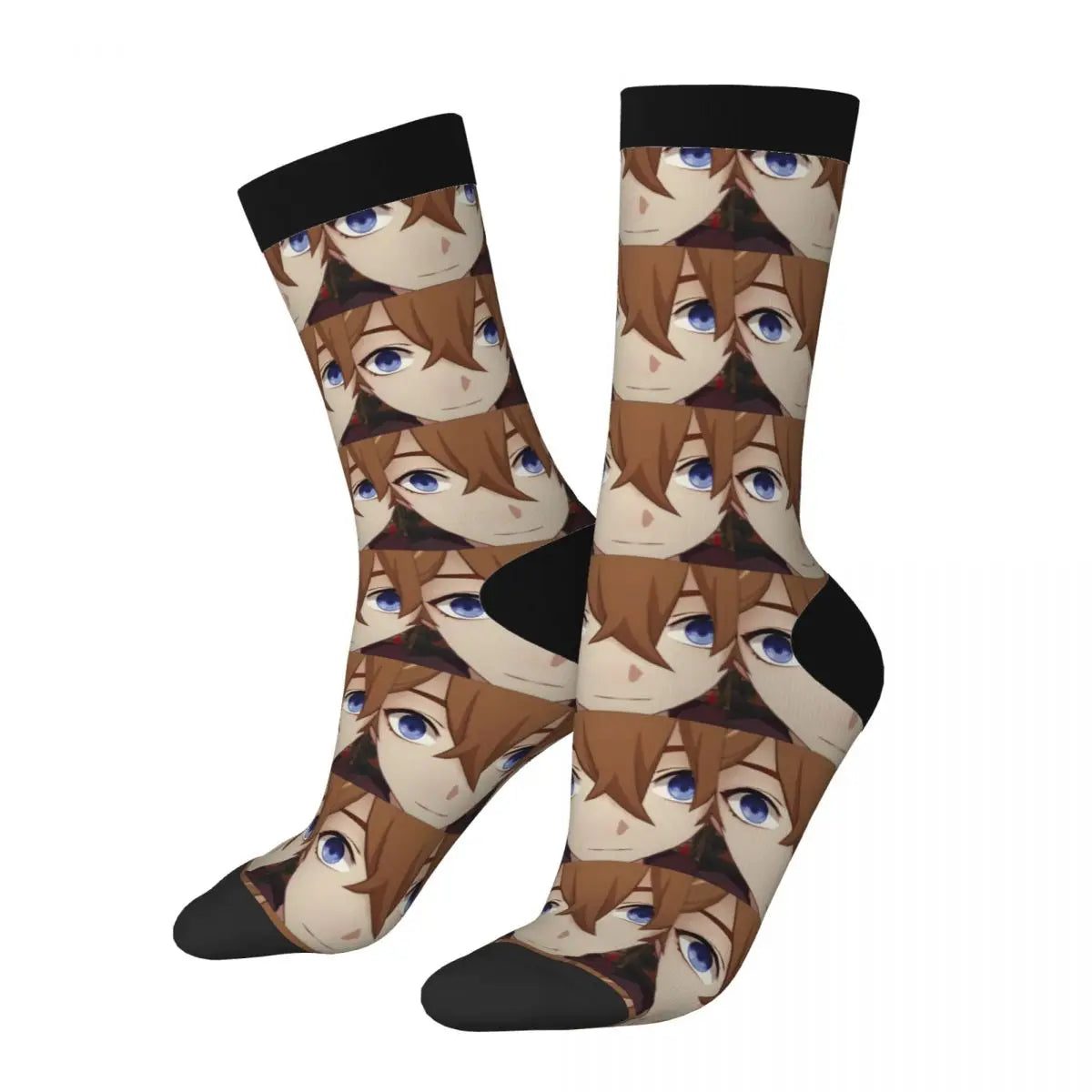 Fashion Men's Socks Novelty Childe Tartaglia Face Meme Sock Genshin Impact High Quality Women Socks Spring Summer Autumn Winter