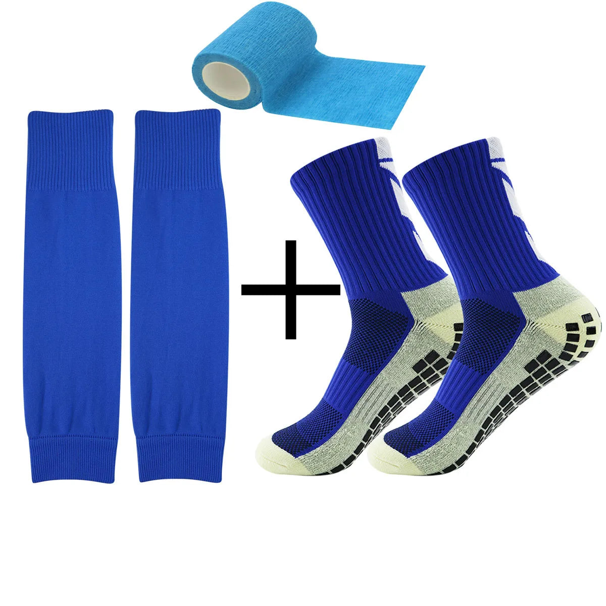 3 sets of new sports non-slip football socks for both men and women