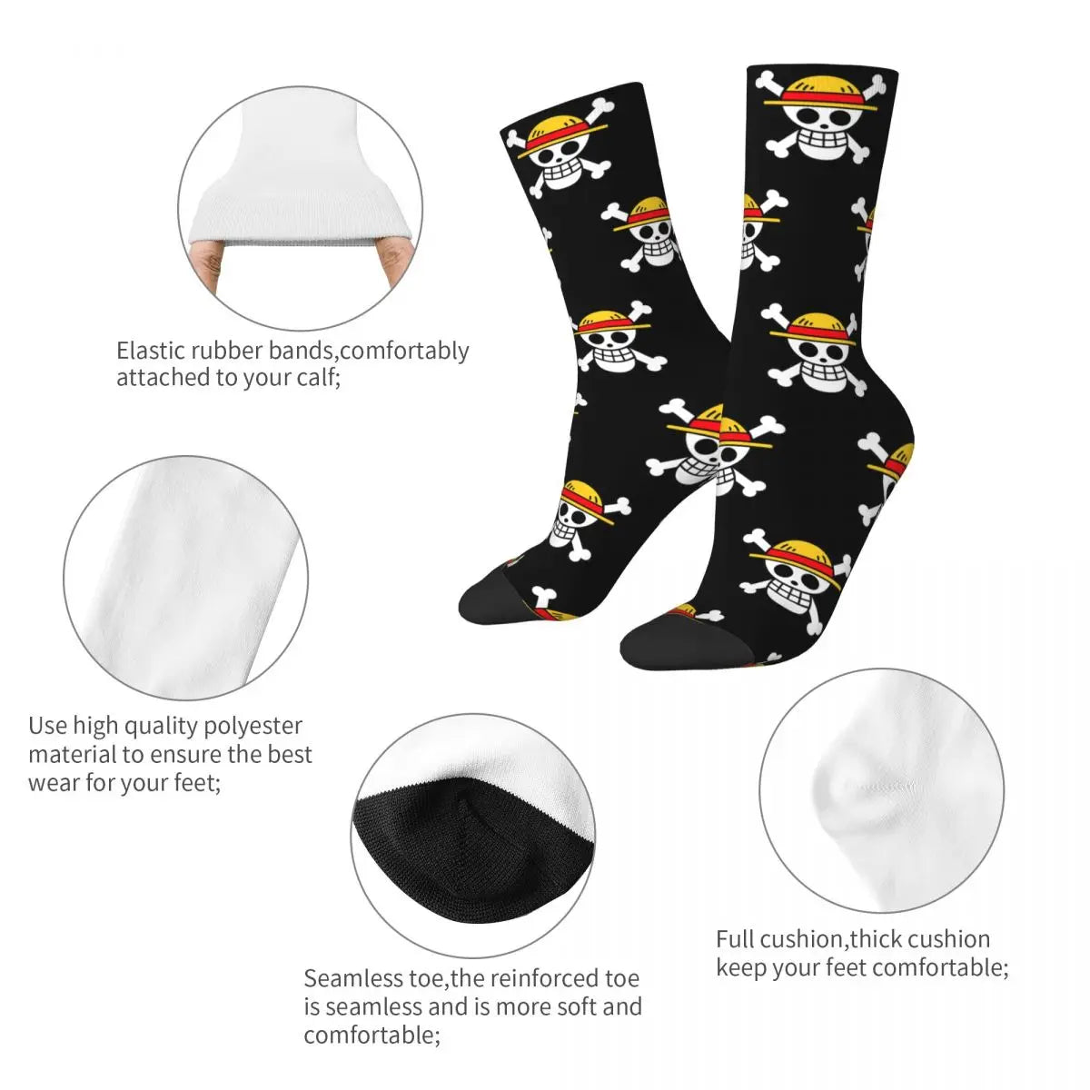 Ones P-Piece Logo P Socks Novelty Stockings Women Men Warm Soft Running Socks Autumn Graphic Anti Skid Socks