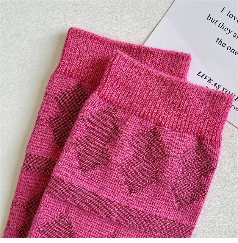 Socks For Women New Novelty Fashion Casual Girls Absorb Sweat Cotton Crew Socks Autumn Breathable Creative Color Korean Socks