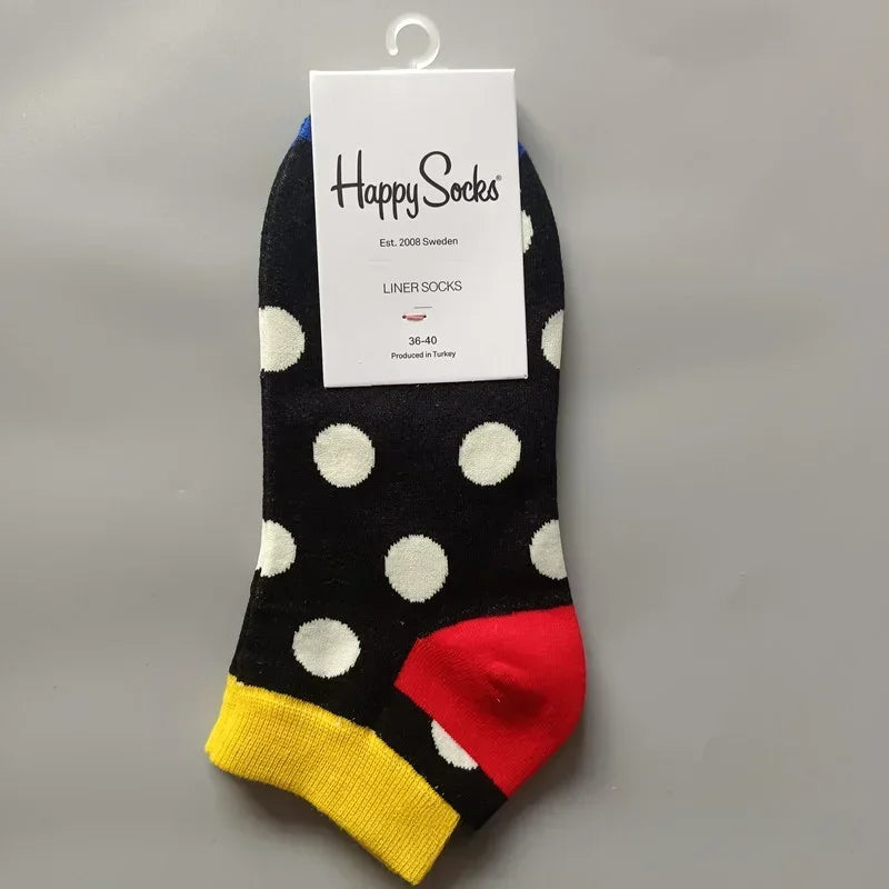 Novelty Happy Funny Mens Graphic Socks Summer Fruit Painting Dress Socks Low Cut SIZE 36-40