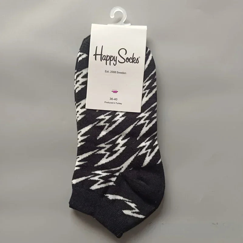 Novelty Happy Funny Mens Graphic Socks Summer Fruit Painting Dress Socks Low Cut SIZE 36-40
