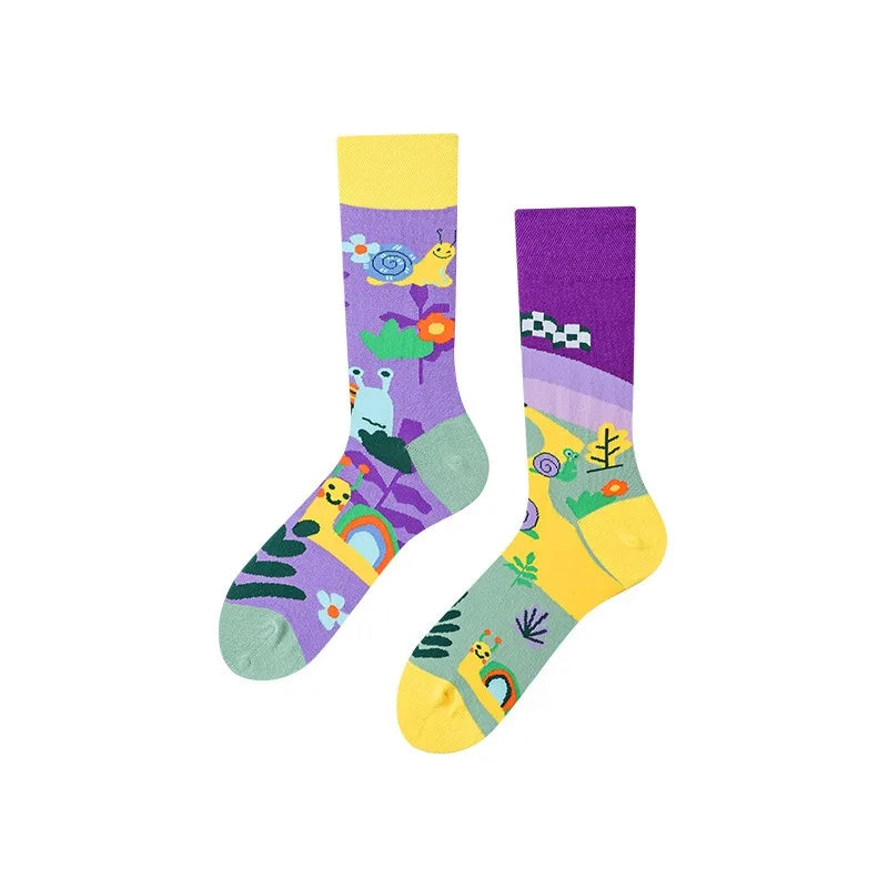 Men's Novelty Socks Men's Fun Dress Socks AB Styles Fashion  Personality Cartoon Colorful Funky Fancy Crazy Funny Casual Socks