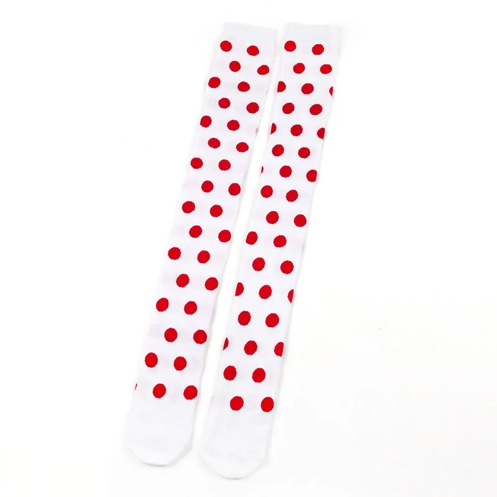 Novelty Polka Dot Thigh High Stockings Ladybug 80s 90s Red Black Dot Socks Knee High Socks for Women