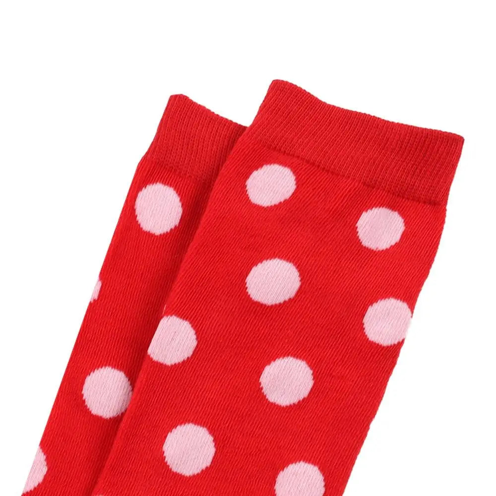 Novelty Polka Dot Thigh High Stockings Ladybug 80s 90s Red Black Dot Socks Knee High Socks for Women