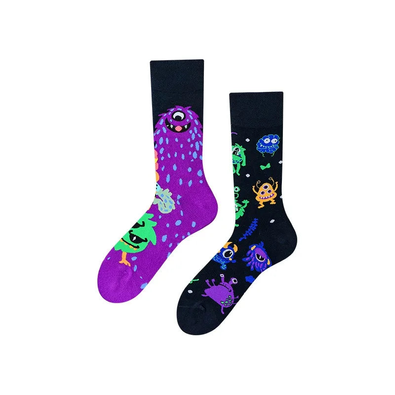 Men's Novelty Socks Men's Fun Dress Socks AB Styles Fashion  Personality Cartoon Colorful Funky Fancy Crazy Funny Casual Socks