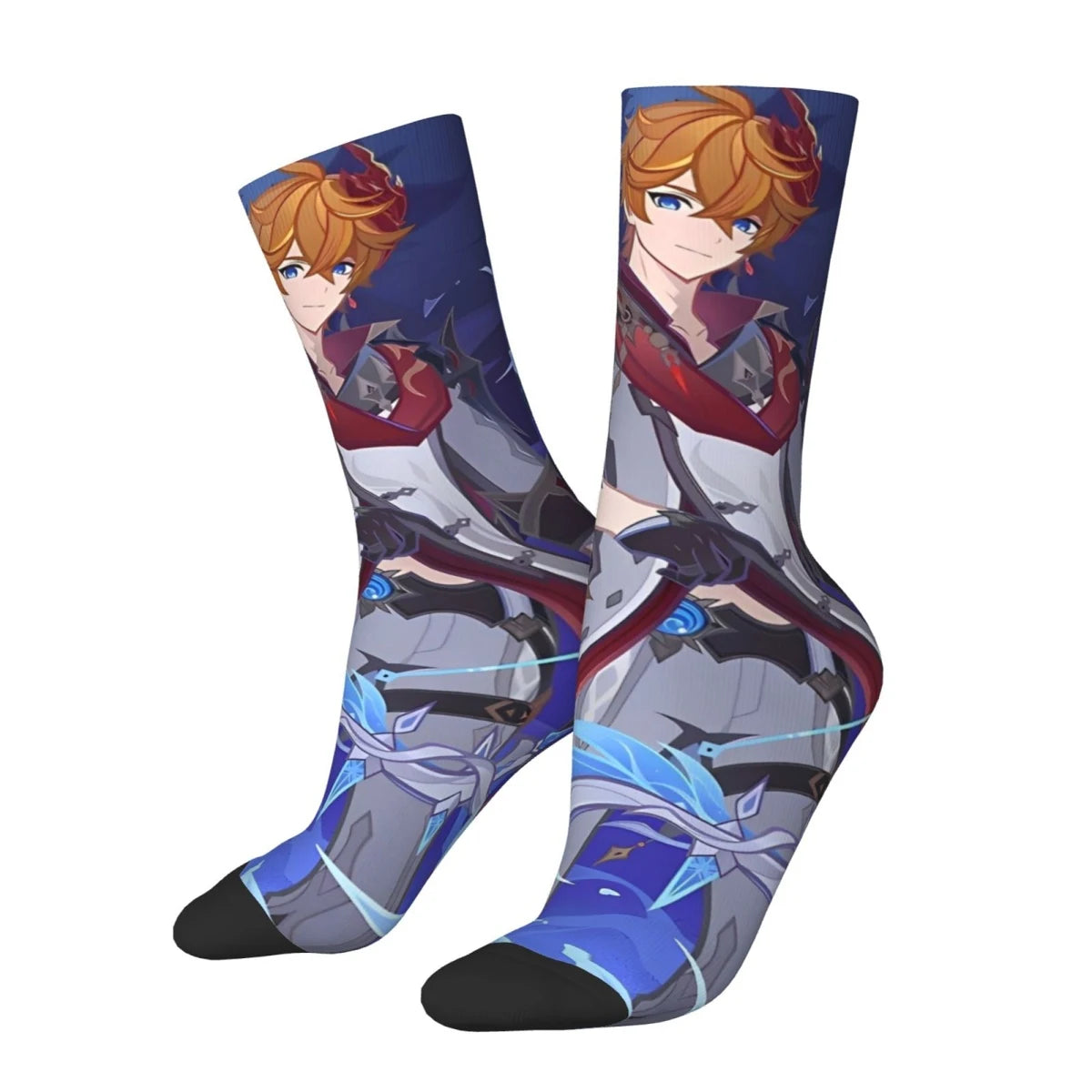 Fashion Men's Socks Novelty Childe Tartaglia Face Meme Sock Genshin Impact High Quality Women Socks Spring Summer Autumn Winter