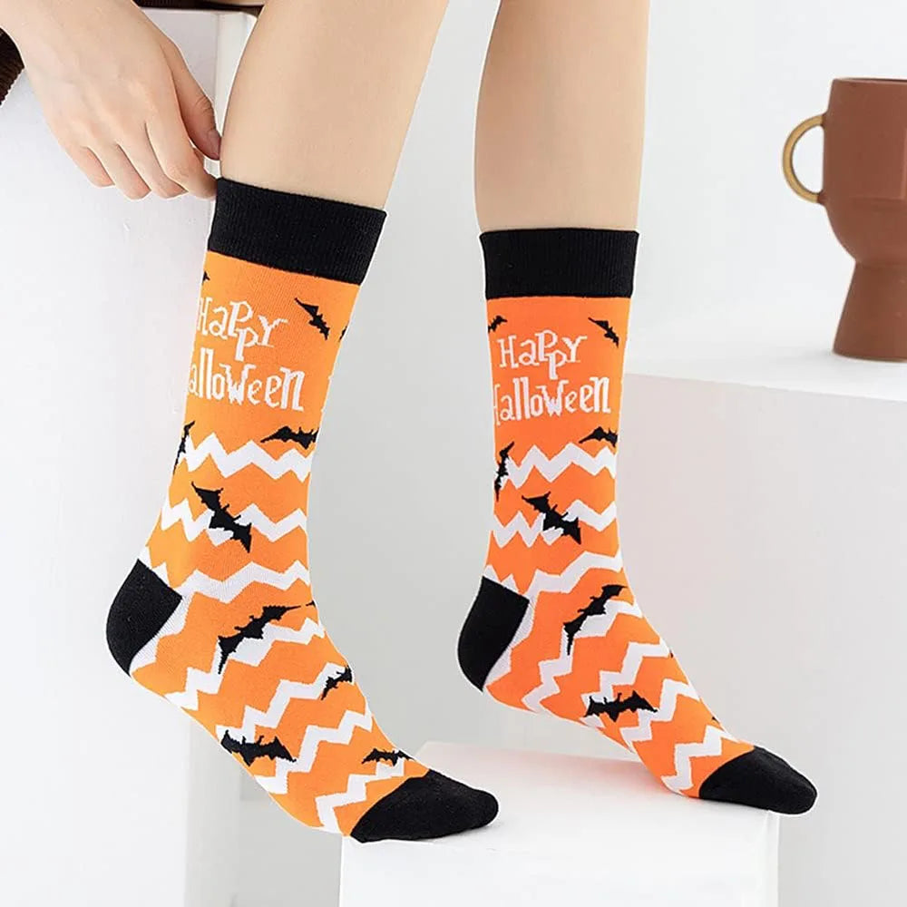 6 Pairs Unisex New Fashion Colorful Happy Casual Socks Dress Harajuku Cute Spaceman Grid Women Funny Socks
