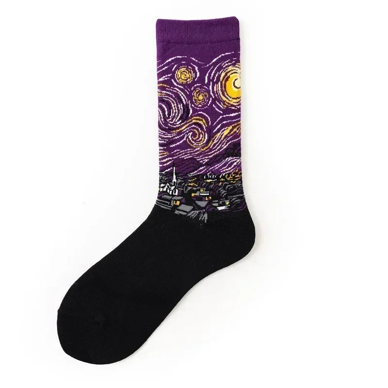 Novelty Happy Funny Men Graphic Socks Combed Cotton Omelette Frog Crazy Burger Salmon Corn Avocado Bird Fish Sock Christmas Gift
