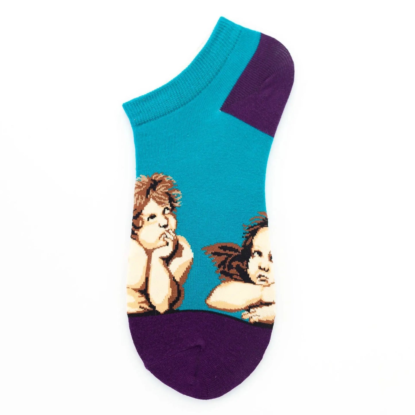Novelty Men Short Socks Boat High Quality Geometric Fruit Sushi Colorful Pattern Fashion Socks
