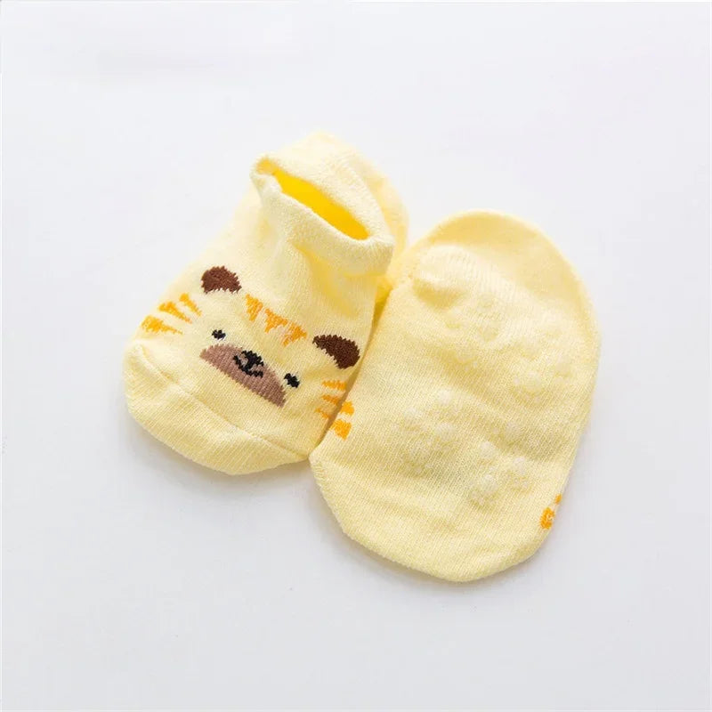 Newborn Baby Socks Non-Slip Cotton Girls Toddler Socks Cute Boys Clothes Accessories for 0-5 Years Children's Foot Socks