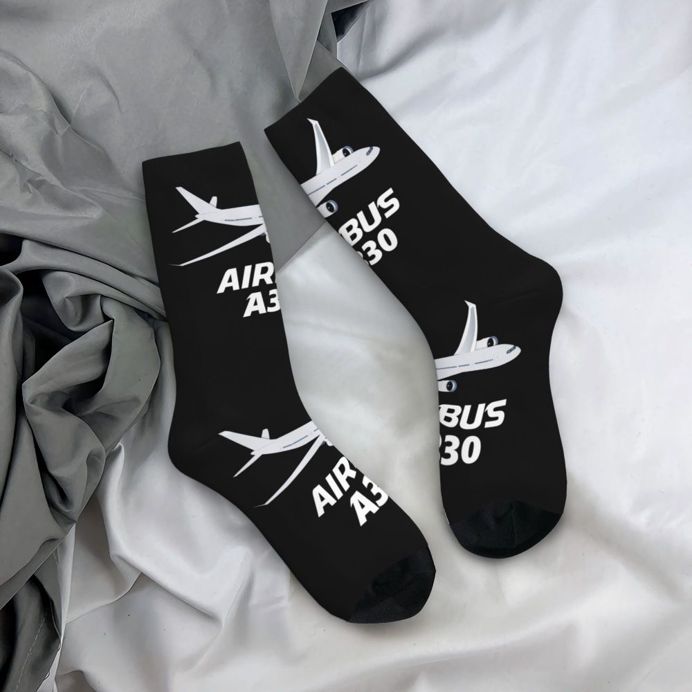 Novelty Printed Captain Stripes Epaulettes Socks for Women Men Stretchy Summer Autumn Winter Aviation Airplane Pilot Crew Socks