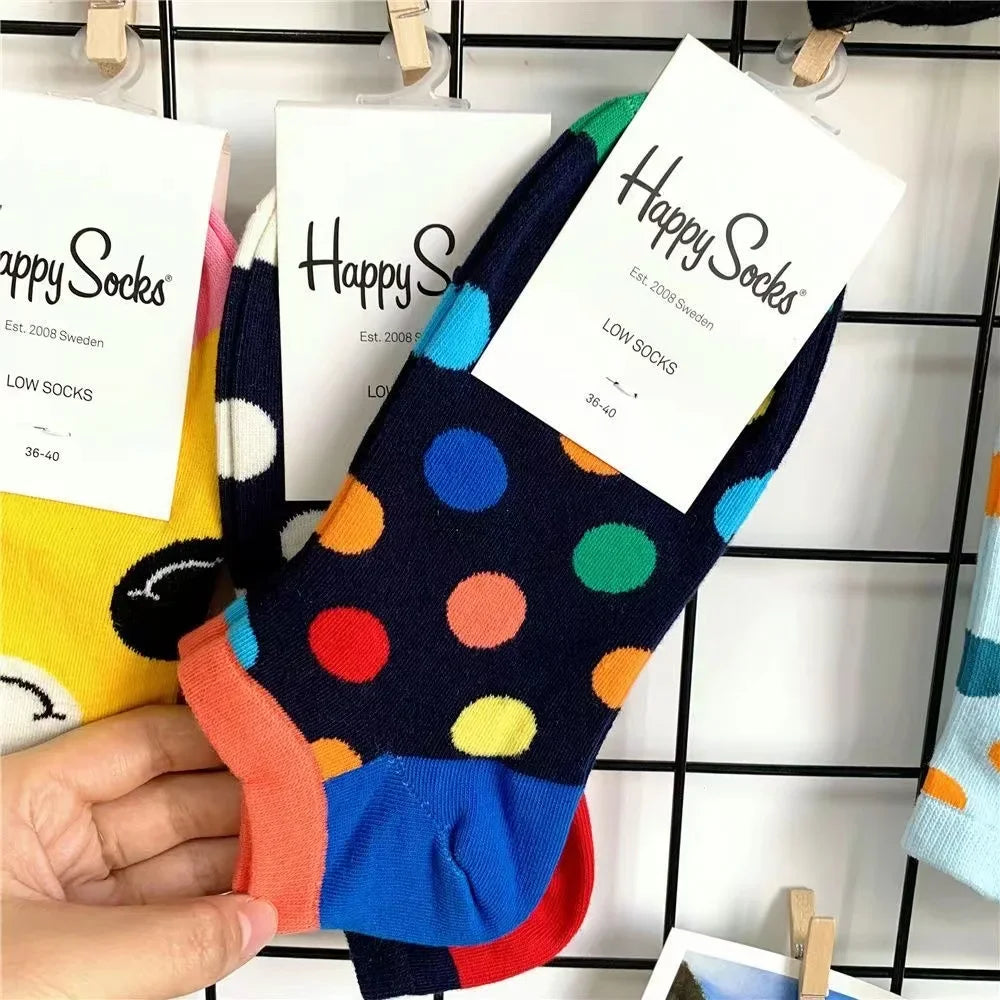 Novelty Happy Funny Mens Graphic Socks Summer Fruit Painting Dress Socks Low Cut SIZE 36-40