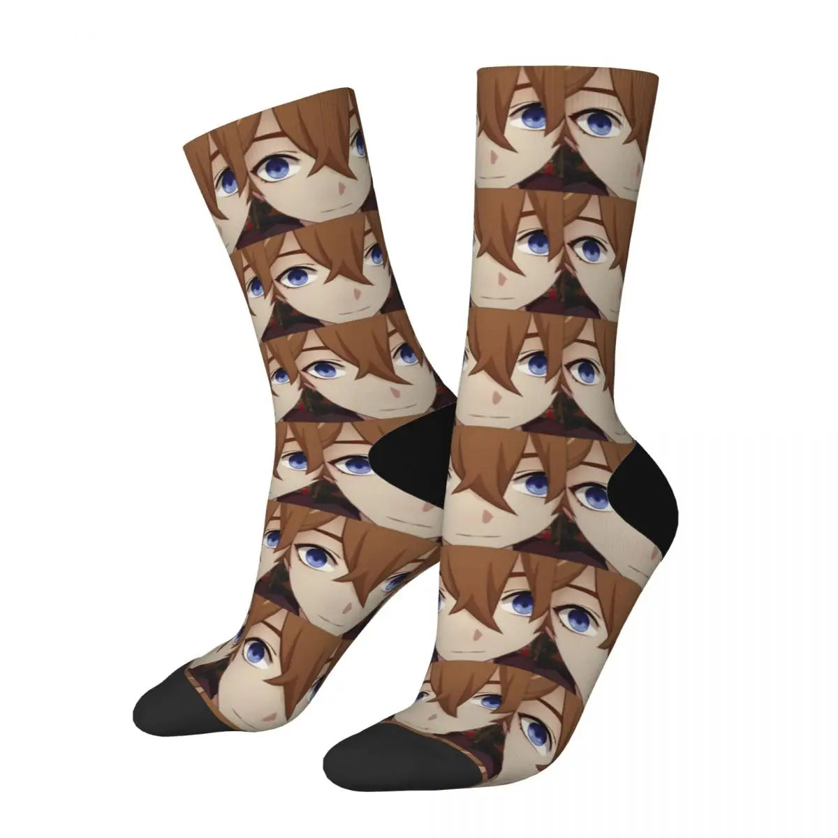 Fashion Men's Socks Novelty Childe Tartaglia Face Meme Sock Genshin Impact High Quality Women Socks Spring Summer Autumn Winter