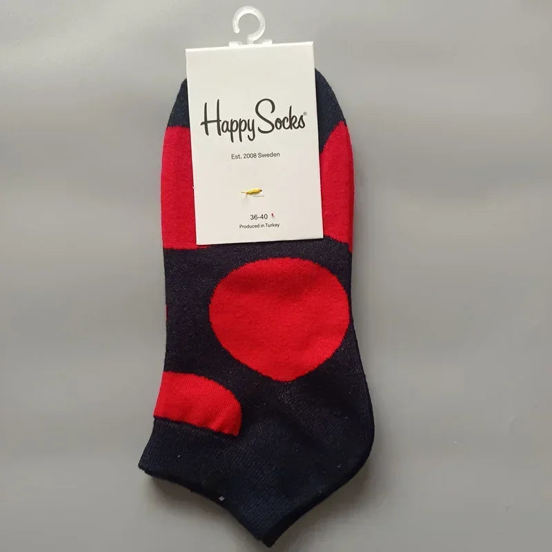 Novelty Happy Funny Mens Graphic Socks Summer Fruit Painting Dress Socks Low Cut SIZE 36-40