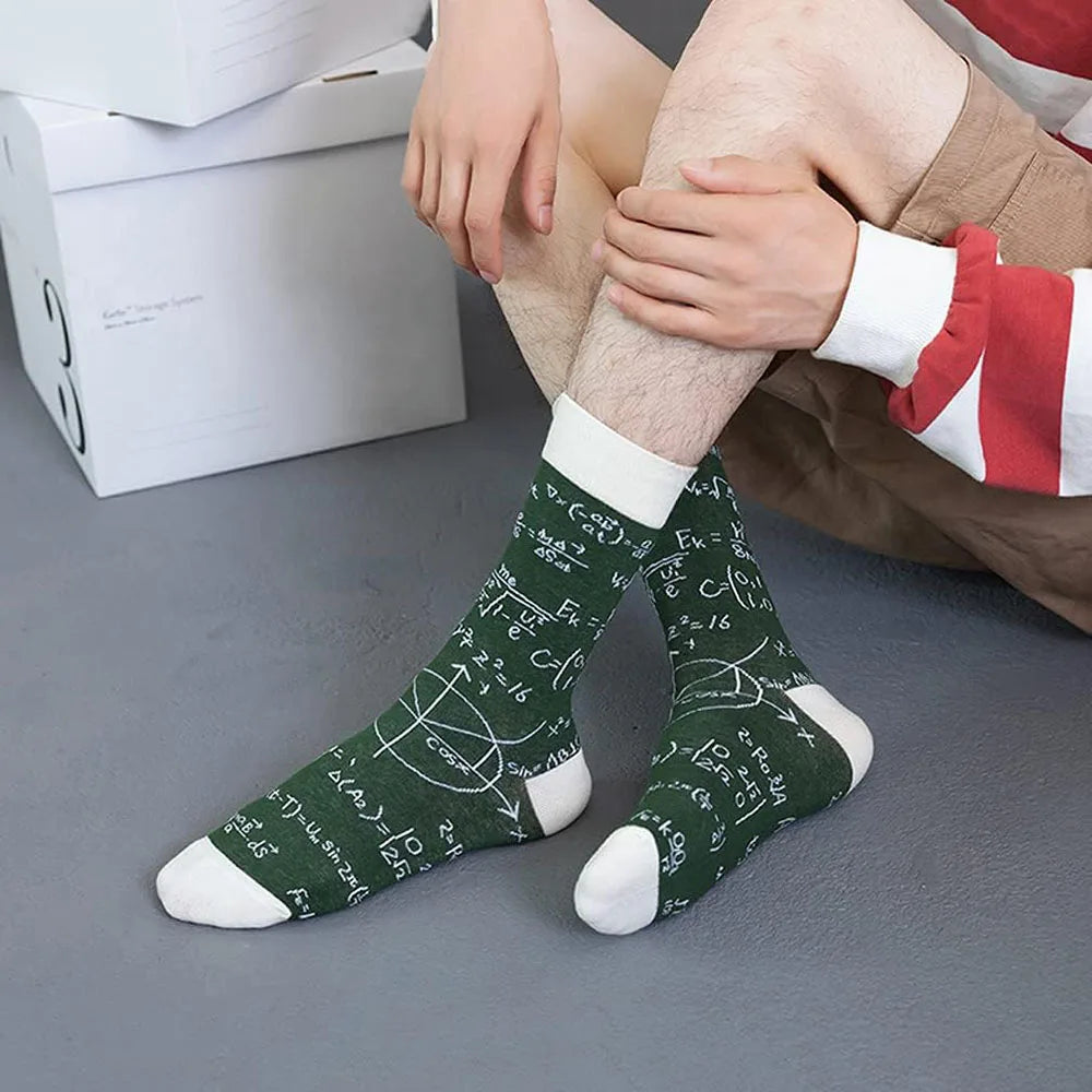 6 Pairs Unisex New Fashion Colorful Happy Casual Socks Dress Harajuku Cute Spaceman Grid Women Funny Socks