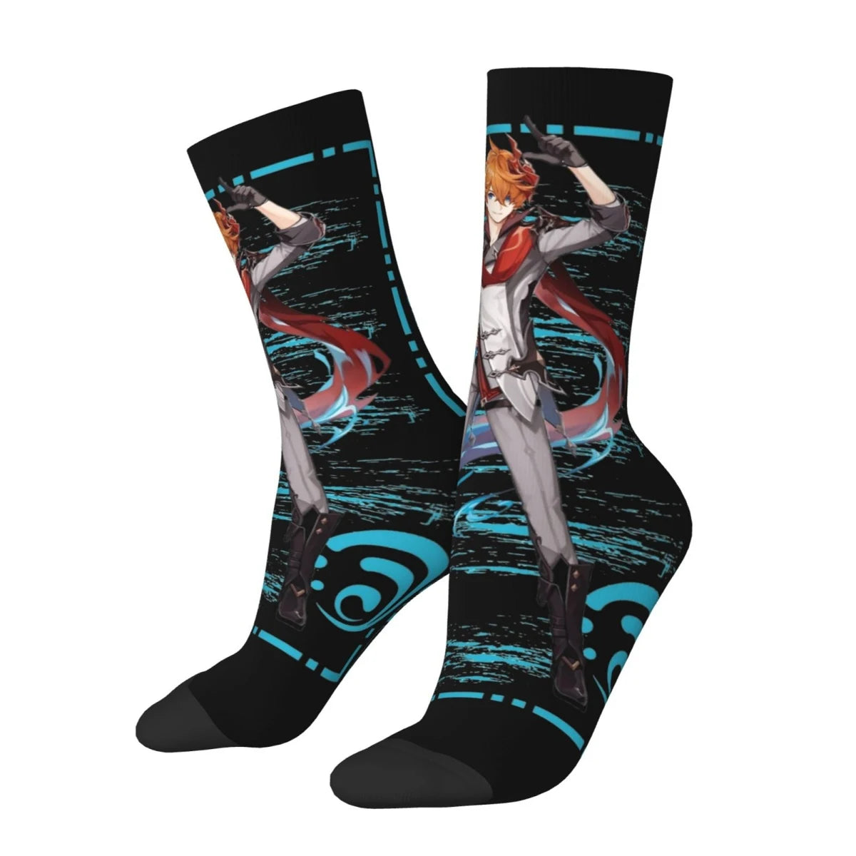 Fashion Men's Socks Novelty Childe Tartaglia Face Meme Sock Genshin Impact High Quality Women Socks Spring Summer Autumn Winter